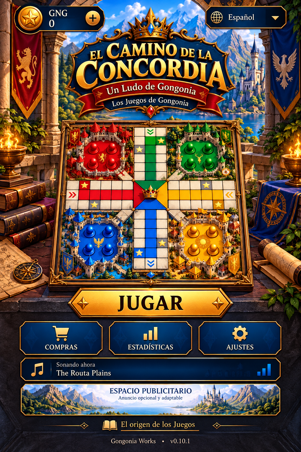 Pantalla de inicio original de LUDO: El Camino de la Concordia